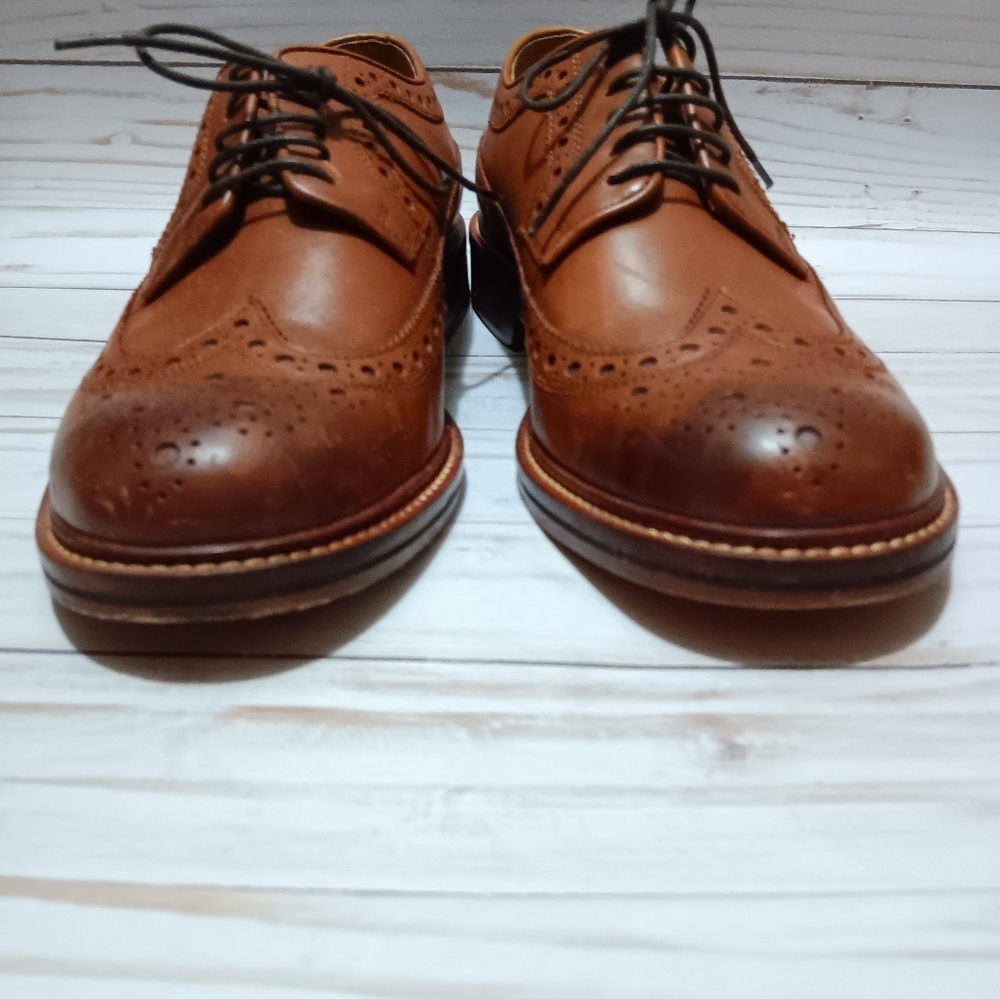 Chapman & Moore Tan Leather Oxford Brogue Mens UK 8/ US9 Preppy Business Casual - Picture 4 of 9